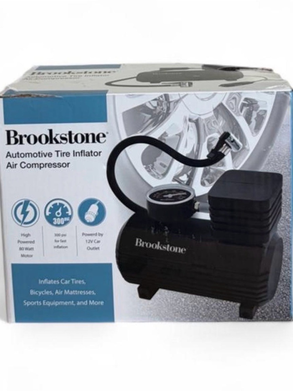 Brookstone Portable Automotive Tire Inflator Air Compressor